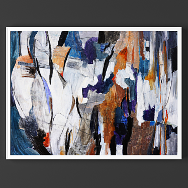 Modern Art Framed Painting 3D model image 1 