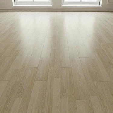 Authentic Parquet Flooring: Laminate with Natural Wood Finish 3D model image 1 