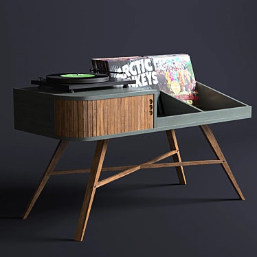 Modern Vinyl Table: High Quality and Stylish Design 3D model image 1 