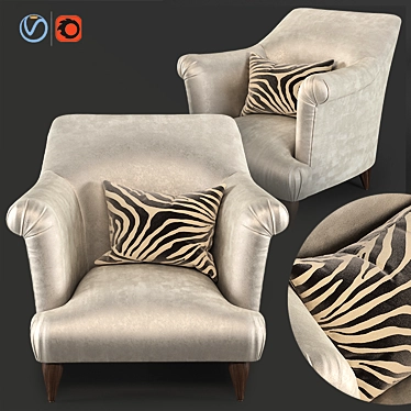 Sayyadi Armchair: Chic and Comfortable! 3D model image 1 