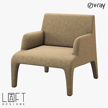 Cozy LoftDesign Armchair 32807 3D model image 1 