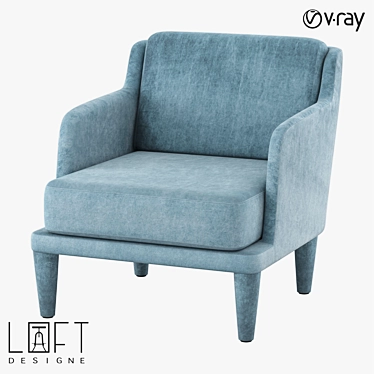 LoftDesigne Armchair 32827: Stylish and Comfortable 3D model image 1 