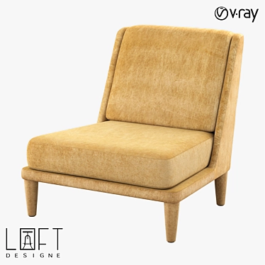 LoftDesigne Armchair 32829: Stylish, Comfortable, and Durable 3D model image 1 