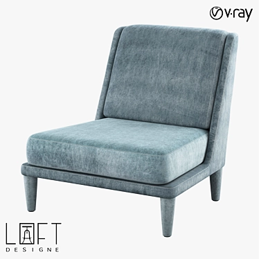 LoftDesigne Armchair 32830: Stylish and Comfortable 3D model image 1 