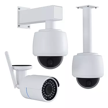SecureEye Surveillance Camera Set 3D model image 1 