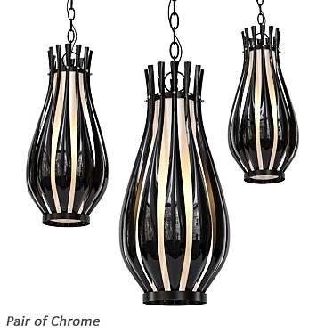 Sonneman Chrome Pendant Lamps 3D model image 1 