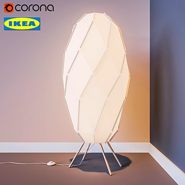 Cozy Ambiance with IKEA SJOPENNA Floor Lamp 3D model image 1 