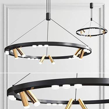 Elegant Odeon Beveren Chandelier 3D model image 1 