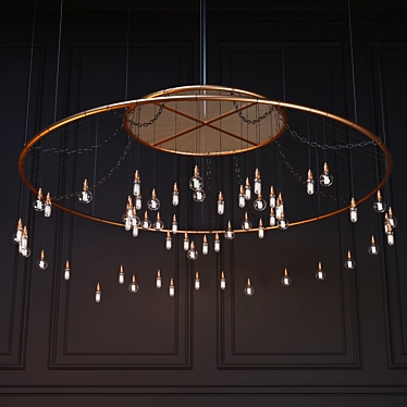 Elegant Crystal Chandelier 3D model image 1 