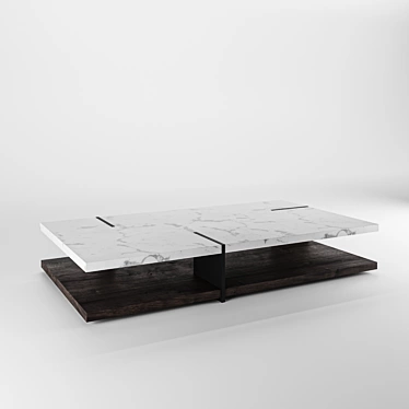 Sleek Modern Coffee Table 3D model image 1 