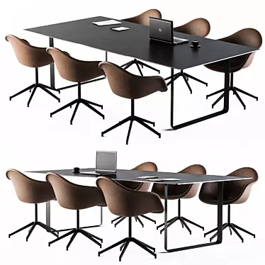 Conference Table & Chair Loft 3D model image 1 