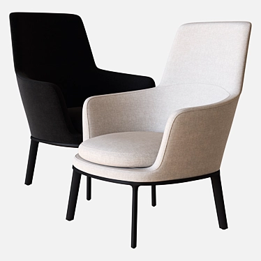 Sleek and Stylish Caratos Armchair 3D model image 1 