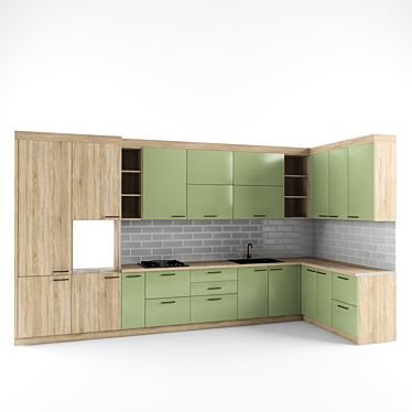 Sonoma's Kitchen: Spacious and Elegant 3D model image 1 