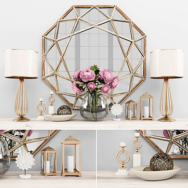 Elegant 52-Piece Decor Set 3D model image 1 