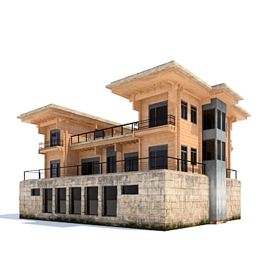 Quaint Retreat: Cozy Cottage Hideaway 3D model image 1 