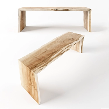 Natural Edge Bench by IVAN CHUDOV 3D model image 1 