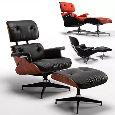 Modern Classic Eames Lounge Chair 3D model image 1 
