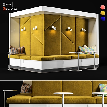 Elegant Restaurant & Office Seating 3D model image 1 