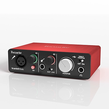 Scarlett Solo 2nd Gen: High-Performance Sound Card 3D model image 1 