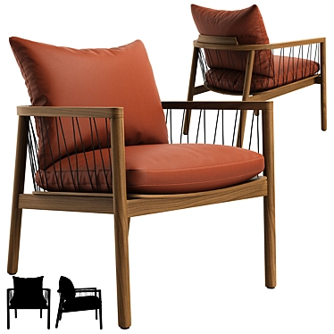 Kerry Lounge Chair: Modern Comfort in Style 3D model image 1 