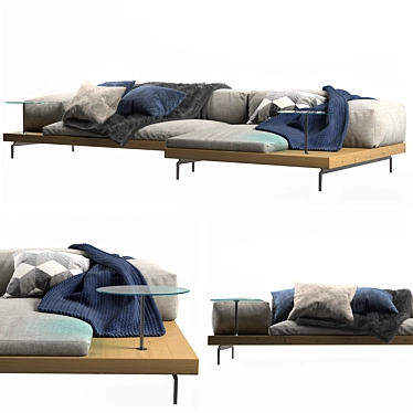 Sleek DOCK Sofa: Ultimate Comfort 3D model image 1 