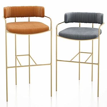 Elegant Lenox Stools: Bar & Counter 3D model image 1 