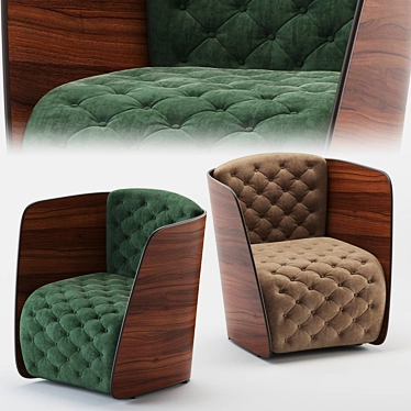 Sophisticated Sir Armchair 3D model image 1 