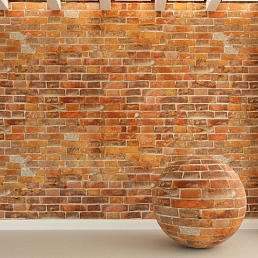 Vintage Brick Texture | High-Resolution Seamless Design 3D model image 1 