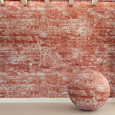 Aged Brick Wall Texture - High Resolution 3D model image 1 