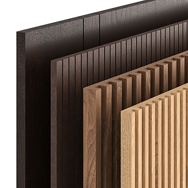 Seamless Oak Wood Panels 3D model image 1 