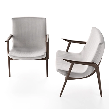 Luxury Sollos Lounge Armchair 3D model image 1 