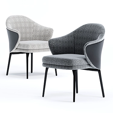 Elegant Angie Dining Chair: Minotti 3D model image 1 