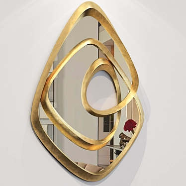 Elegant Cyrillic Mirror by Christopher Guy 3D model image 1 