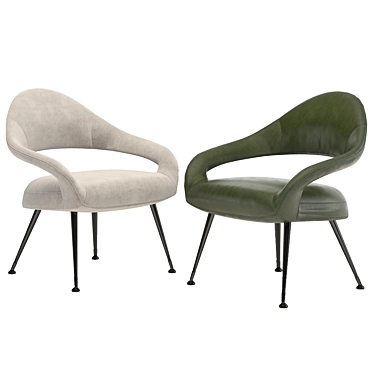 Elegant Letizia Armchair: A Timeless Classic 3D model image 1 