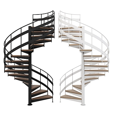 Modern Spiral Staircase 3D model image 1 