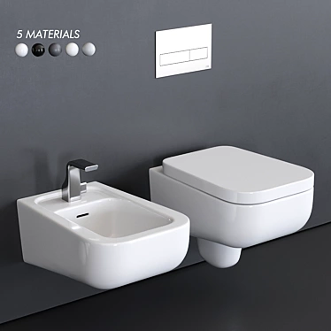 Ceramica Flaminia Como Wall-Hung WC 3D model image 1 