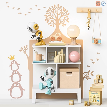 Kids Room Toy & Furniture Set 3D model image 1 