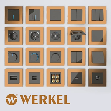 Werkel Taupe OM Sockets 3D model image 1 