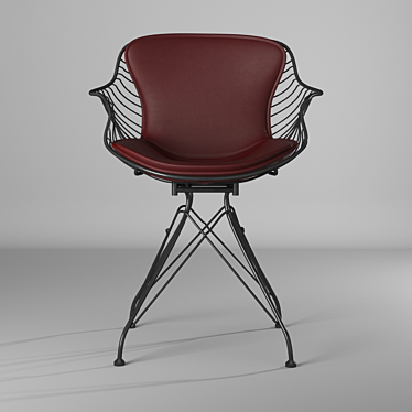 Modern Wire Dining Chair 3D model image 1 