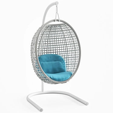 Gusto Rattan Hanging Chair - Stylish Outdoor Seating 3D model image 1 