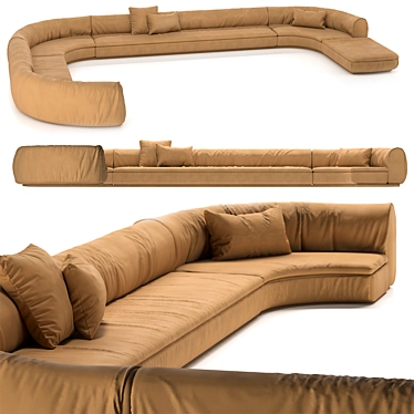 Baxter PIAF Sofa: Sophistication Redefined 3D model image 1 