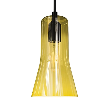 Elegant Silhouette Glass Pendant Lamp 3D model image 1 