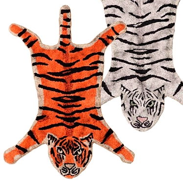 Wild Tiger Bath Mat - Urban Outfitters 3D model image 1 