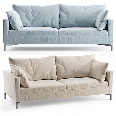 Elegant Novamobili Reef Sofa: Perfect for Two 3D model image 1 