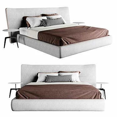 Modern Rever Poliform Bed 3D model image 1 