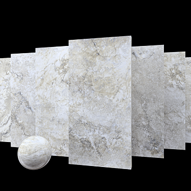 Elegant Ottomano Argento Marble Set 3D model image 1 