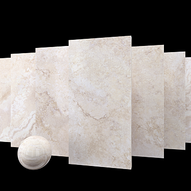 Elegant Ivory Marble Set 3D model image 1 