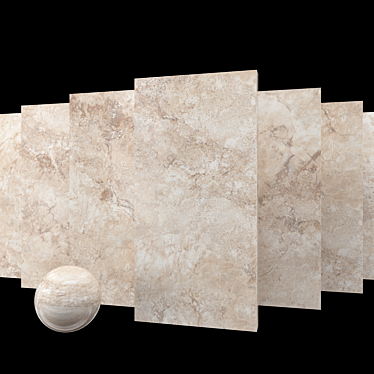 Elegant Ottomano Sand Marble Set 3D model image 1 