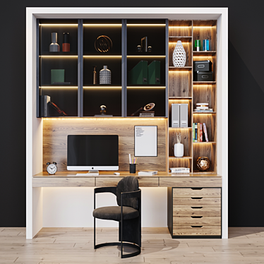 Elegant Workstation: Workplace 26 3D model image 1 