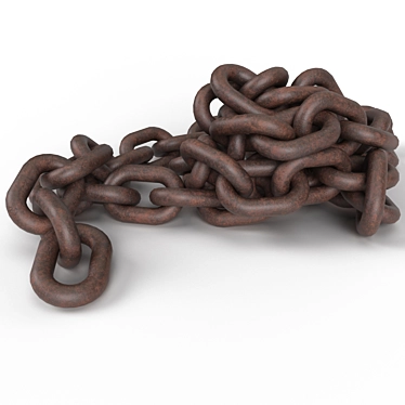 Rustproof Chain with 51 Links 3D model image 1 